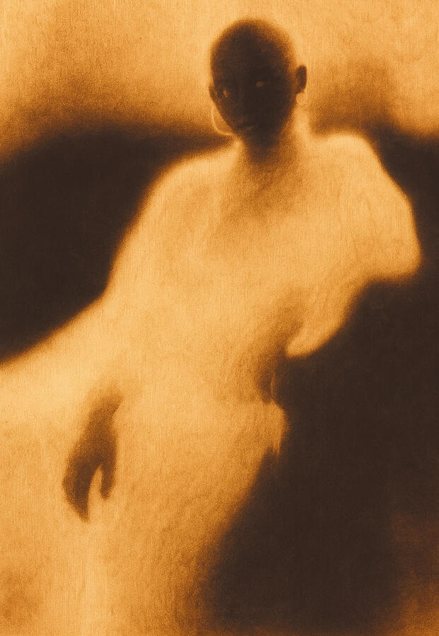 The Weight of Becoming Pyrography (fire on wood)91cm × 122 cm2025